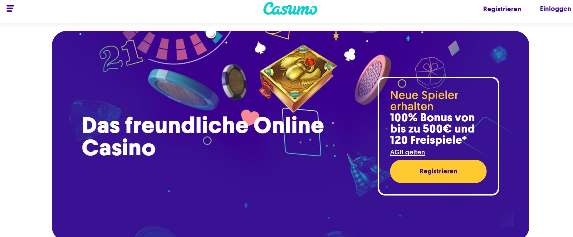 Ein Screenshot vom Casumo Casino